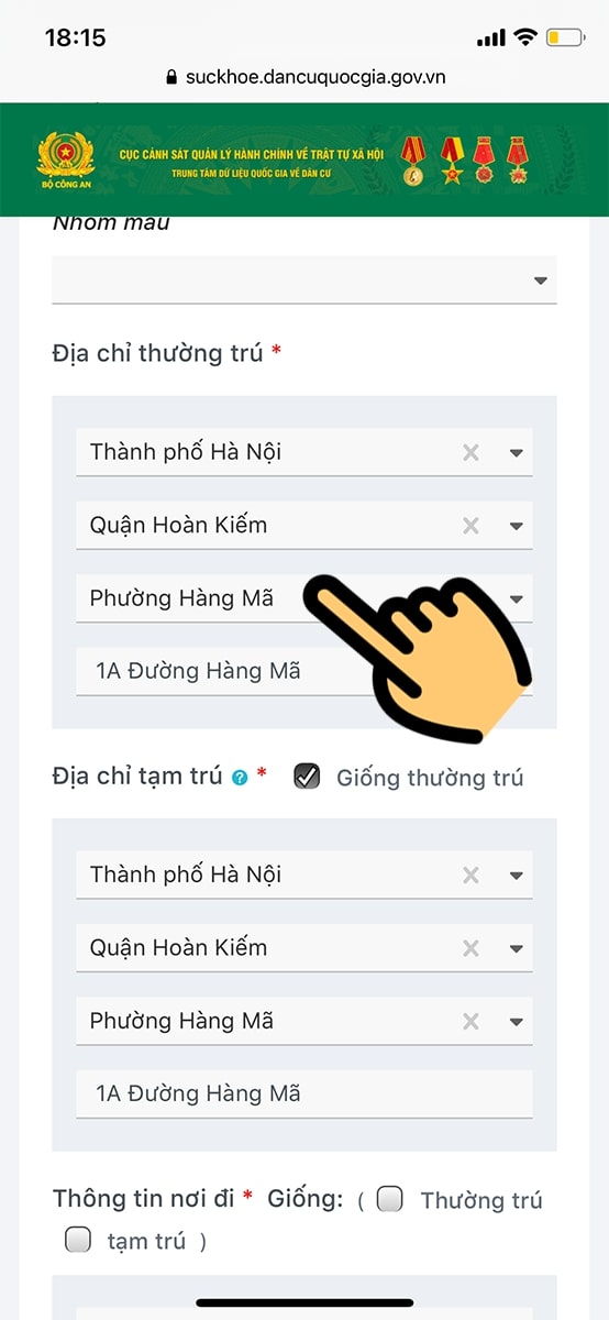 Hướng dẫn tạo Mã QR khai báo y tế 2