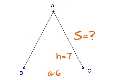Công thức tính diện tích S tam giác cân