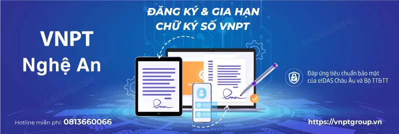 Bảng giá chữ ký số VNPT ở Nghệ An mới nhất