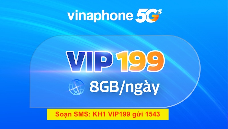 Gói cước 5G Vinaphone - Gói VIP199