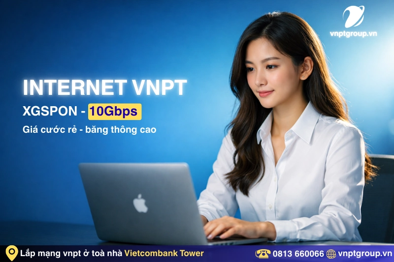 Ưu đãi triển khai đăng ký mạng VNPT tại Vietcombank Tower